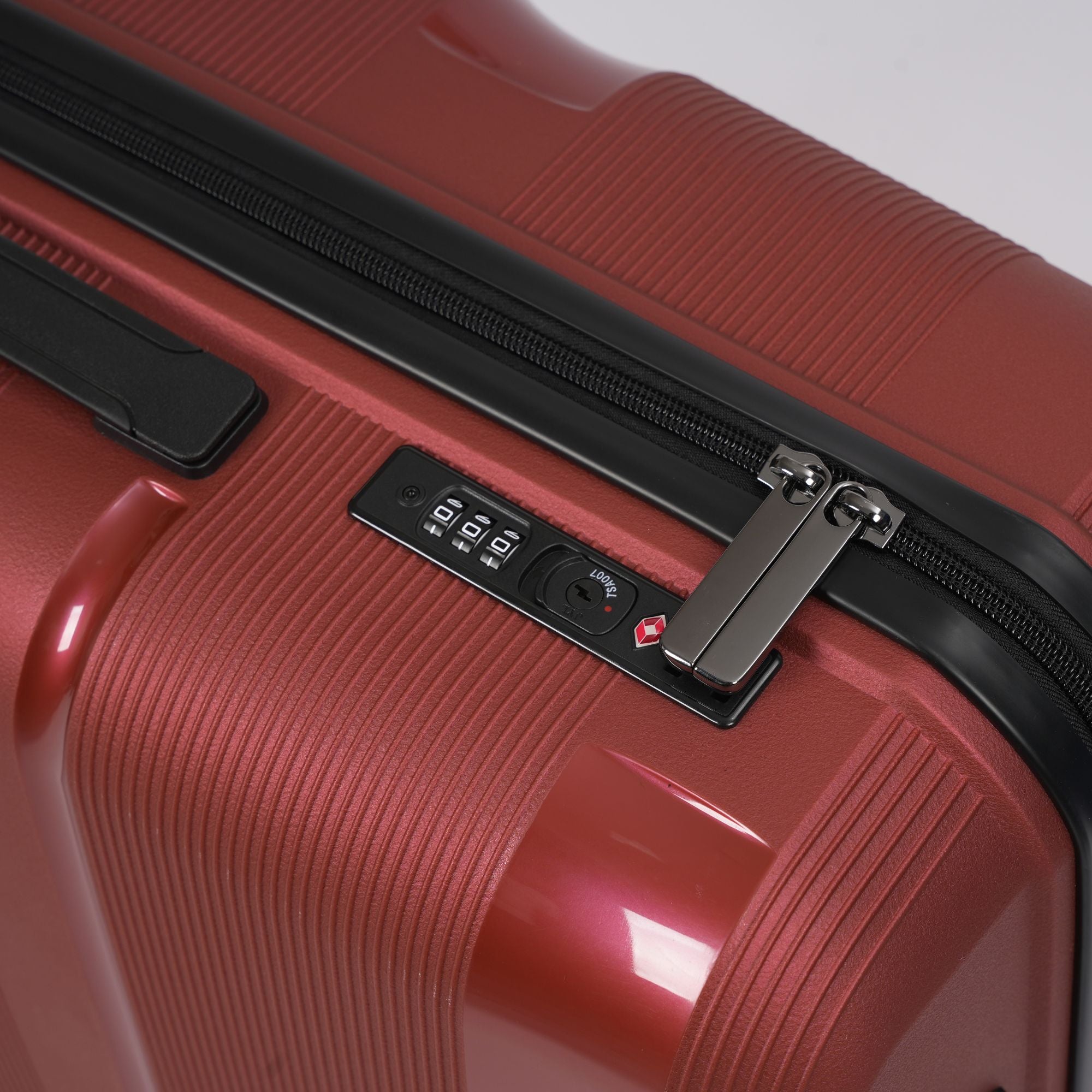28-inch Red Hardcase Roller Luggage with 360° Wheels & TSA Lock