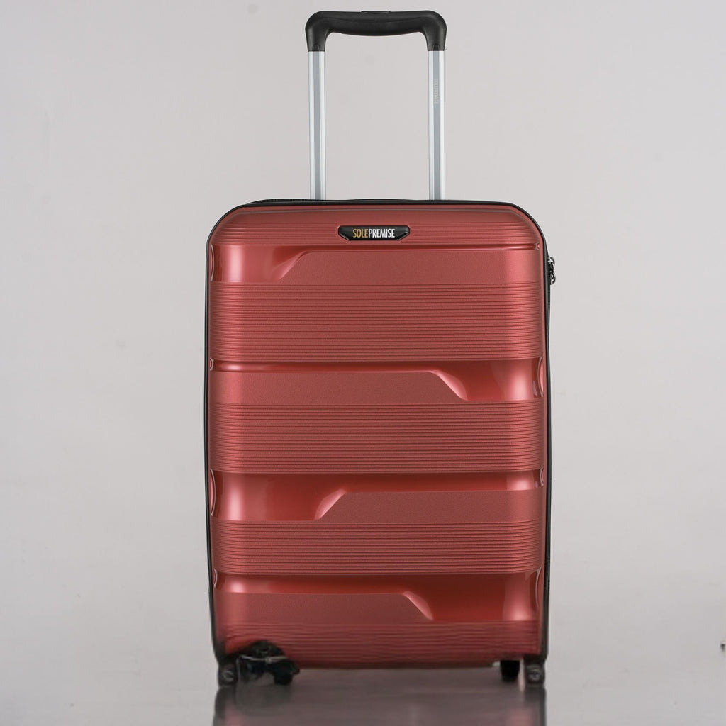 20-inch Red Carry-On Hardcase Roller Luggage with 360° Wheels