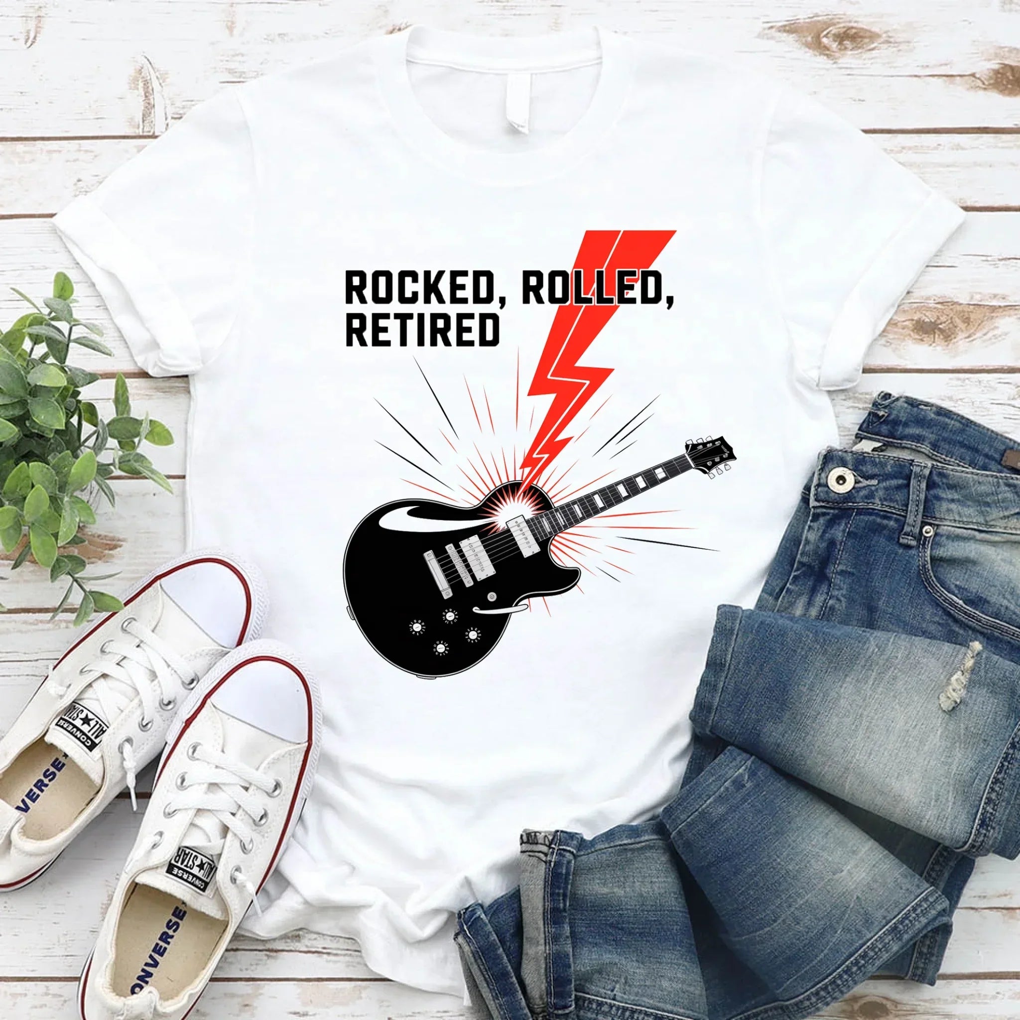 Rocked Rolled Retired T-Shirt â€?Funny Retirement Gift Shirt
