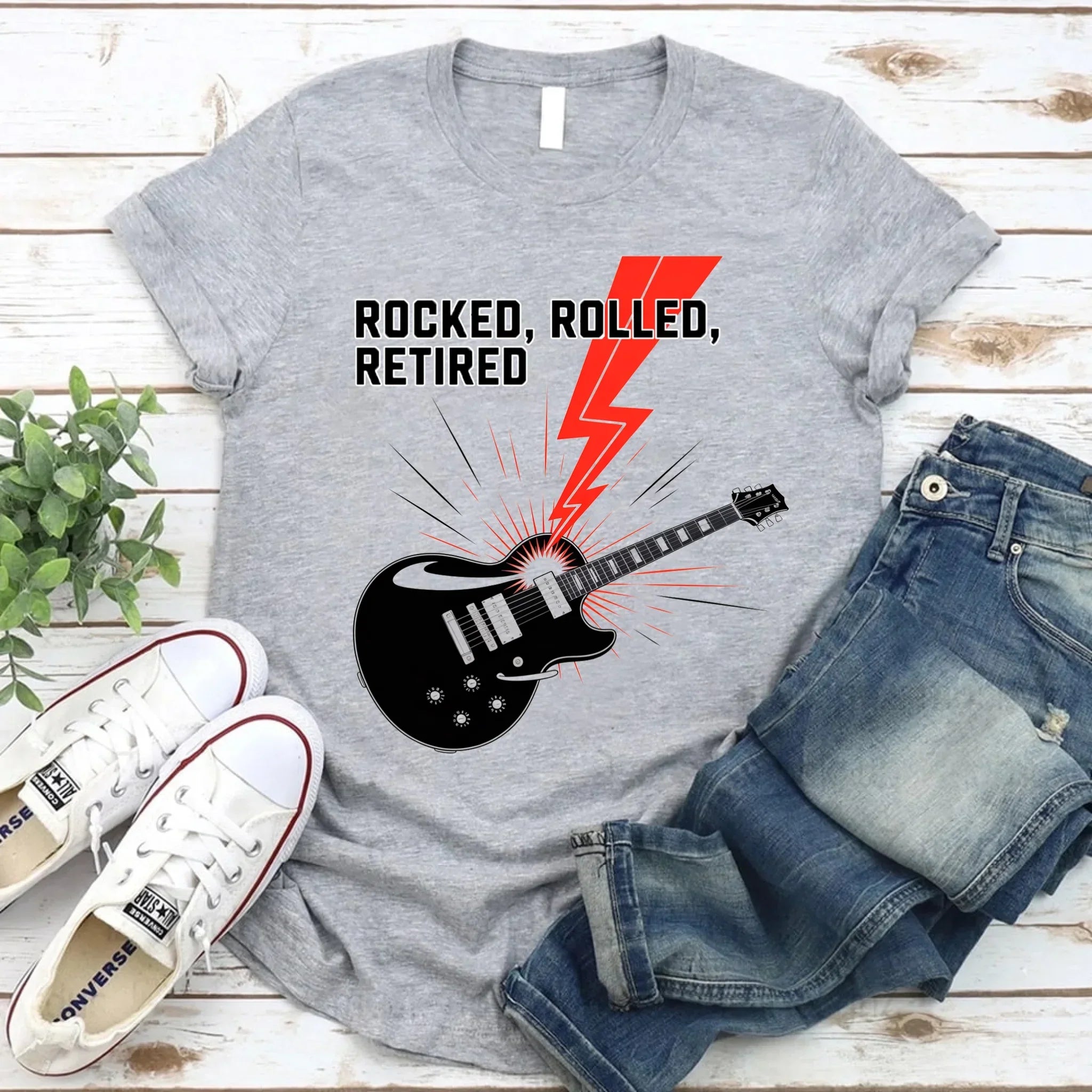 Rocked Rolled Retired T-Shirt â€?Funny Retirement Gift Shirt