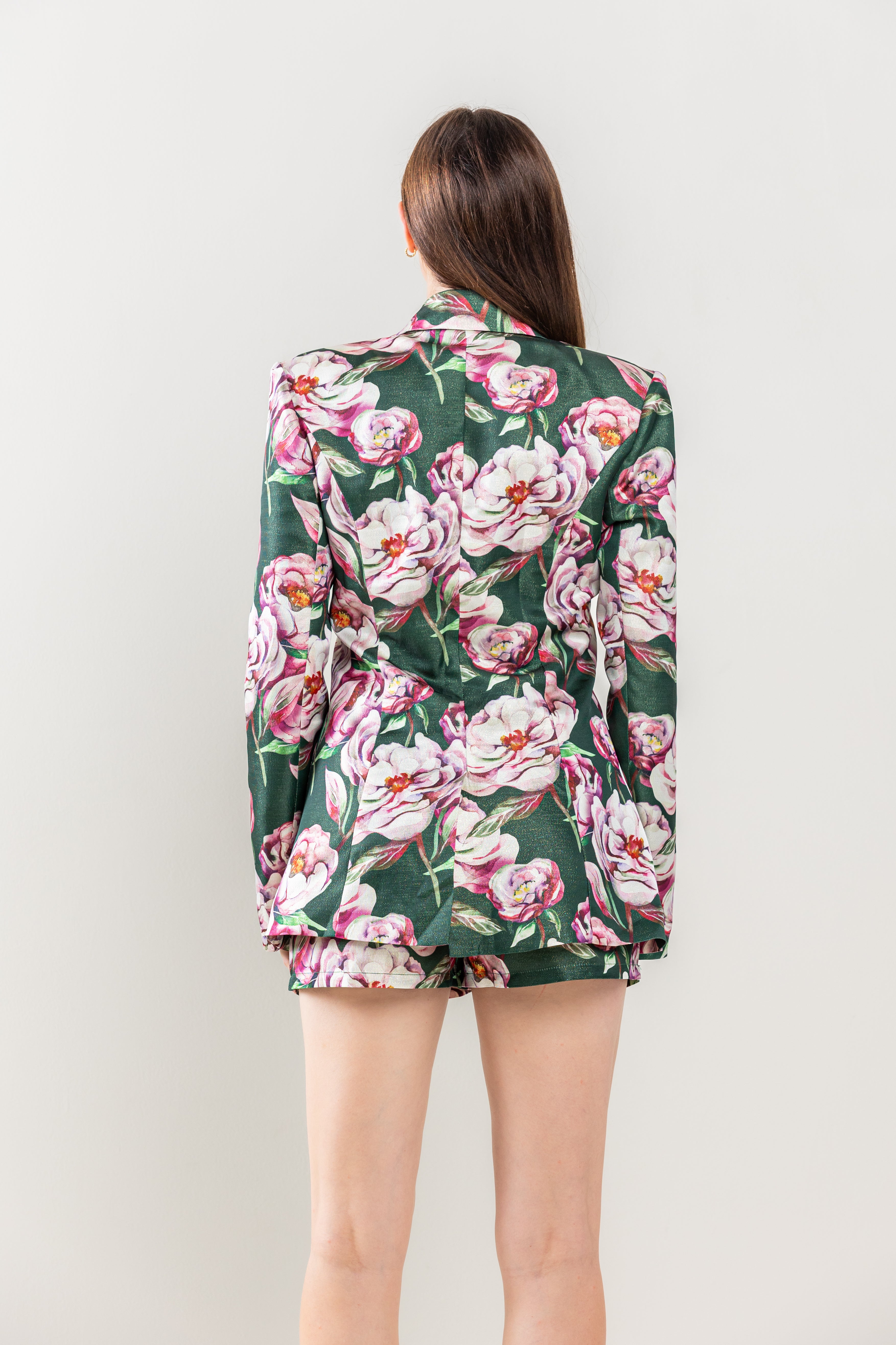 Long Sleeve Jacket Short Set