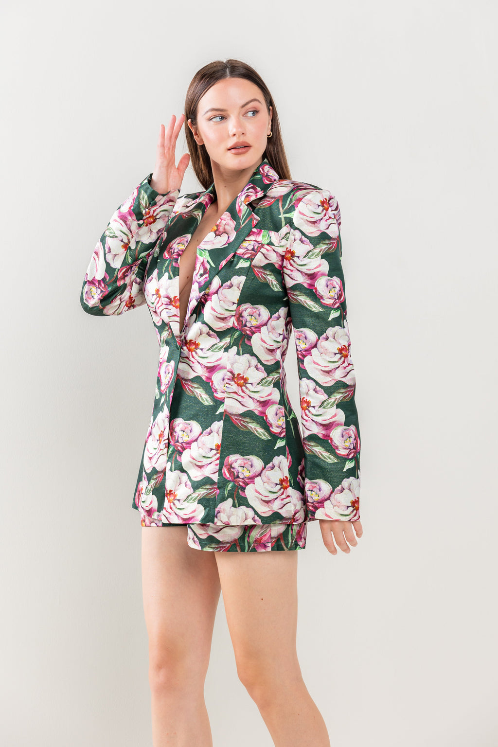 Long Sleeve Jacket Short Set