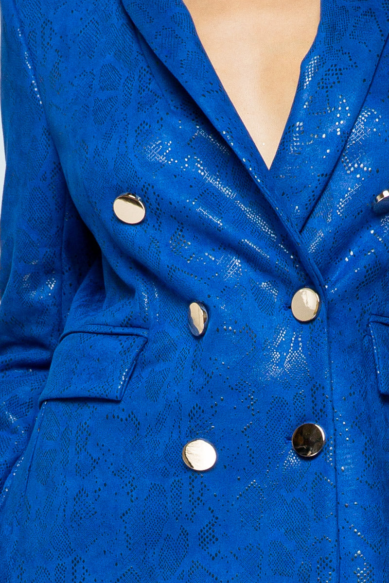 Front Buttons Long Sleeve Jacket Pant Set