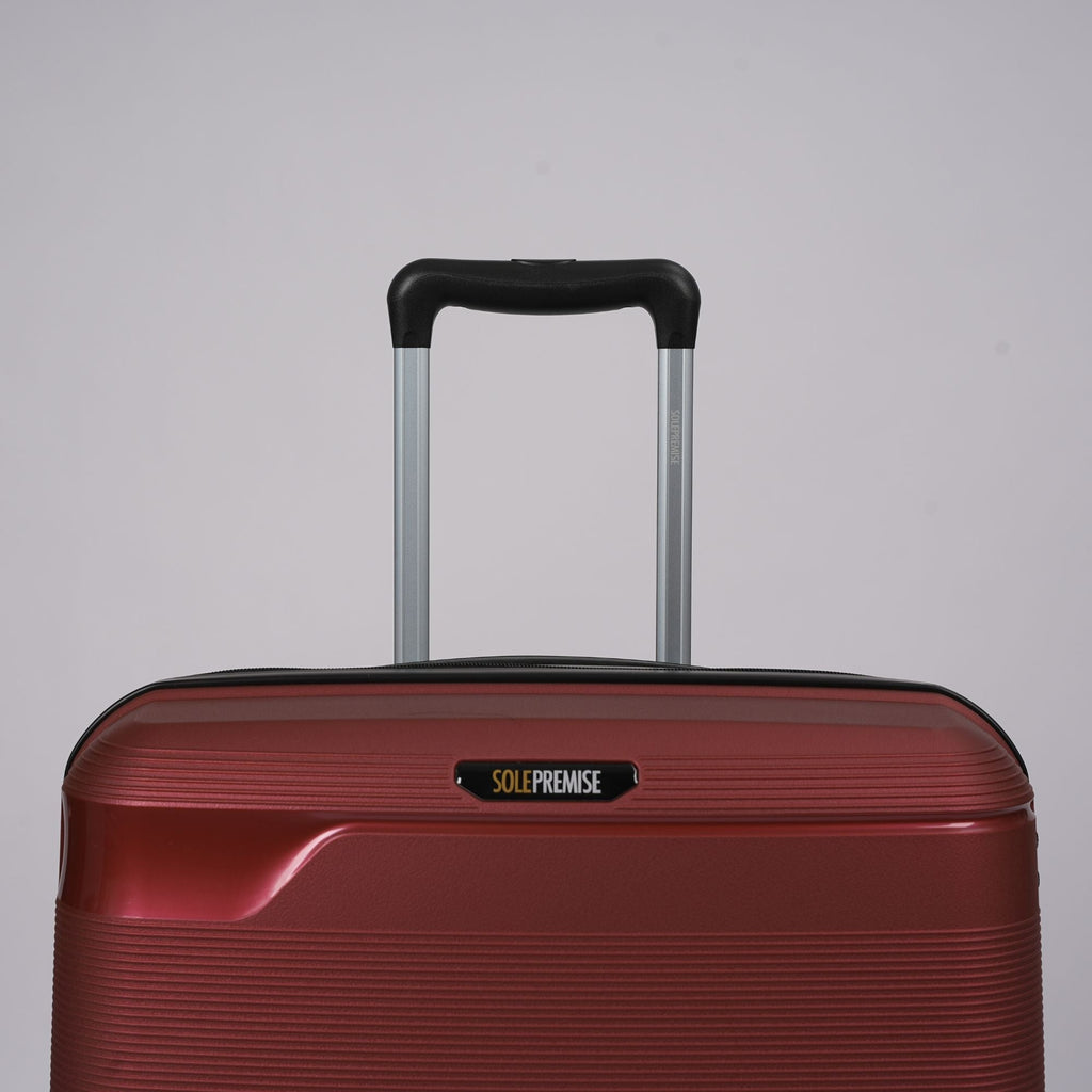 24-inch Red Hardcase Roller Luggage with 360° Wheels & TSA Lock