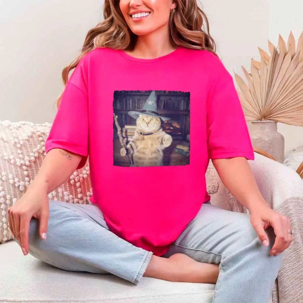 Wizard Cat Halloween Shirt â€?Funny Cat Meme Graphic Tee