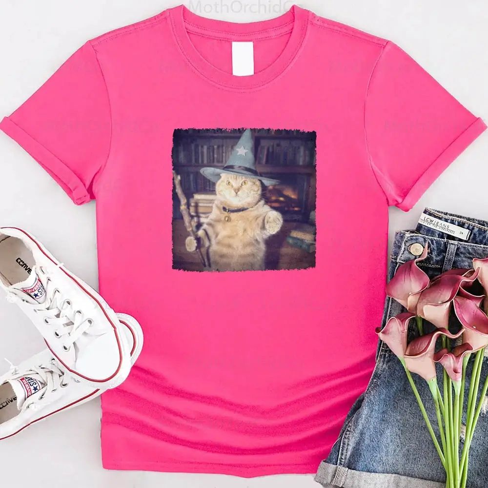 Wizard Cat Halloween Shirt â€?Funny Cat Meme Graphic Tee