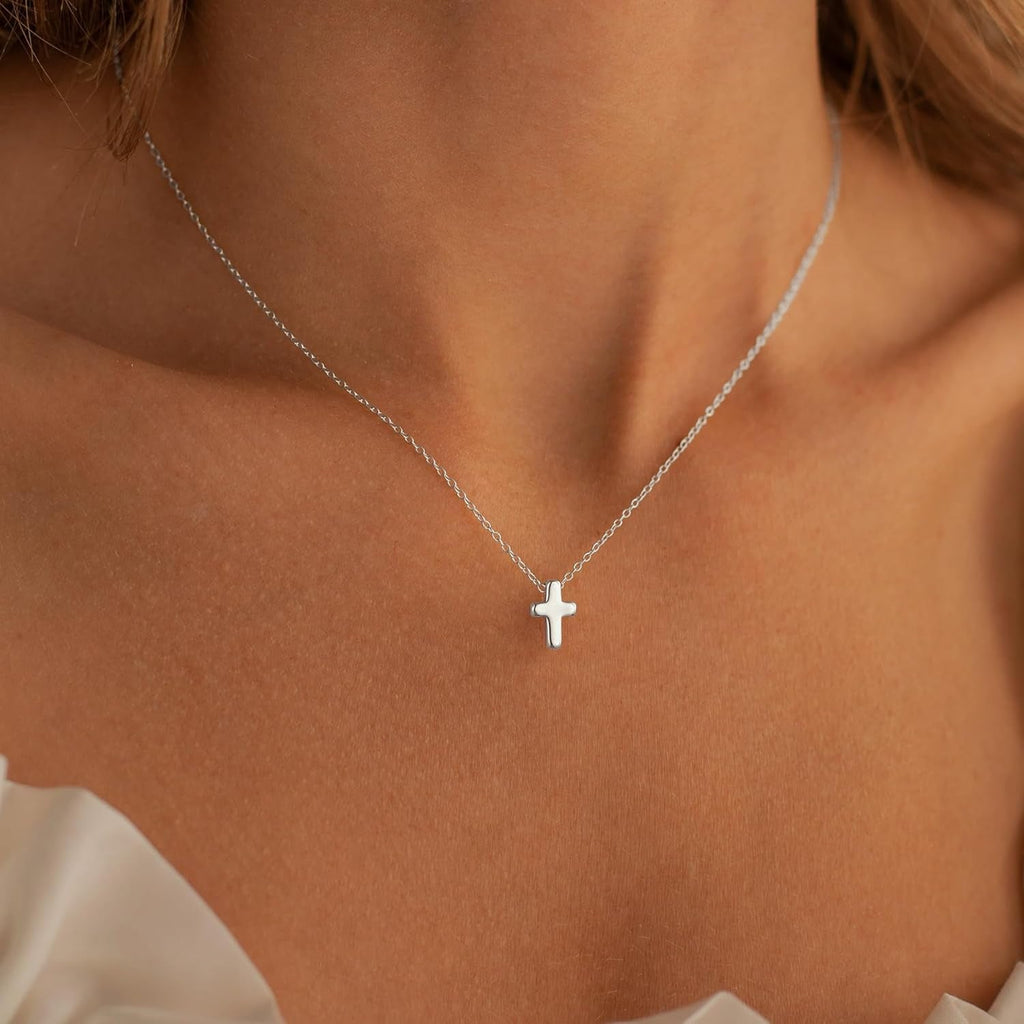 Elegant 14K Gold Plated Cross Necklace â€?Durable, Hypoallergenic & Timeless
