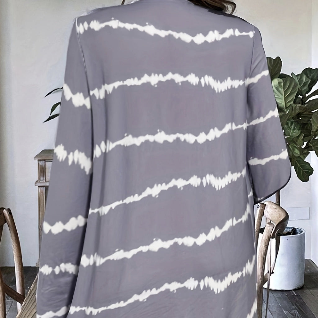 Women's Printed Open Jacket