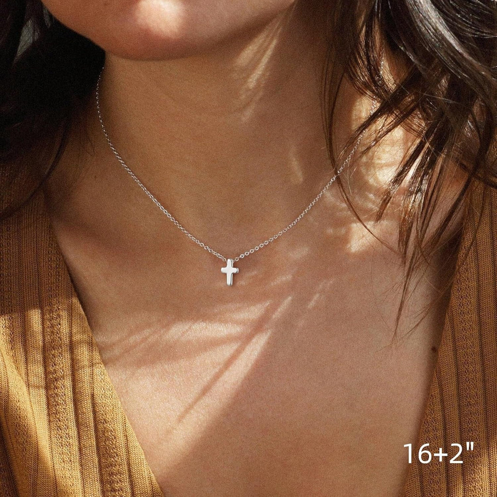 Elegant 14K Gold Plated Cross Necklace â€?Durable, Hypoallergenic & Timeless