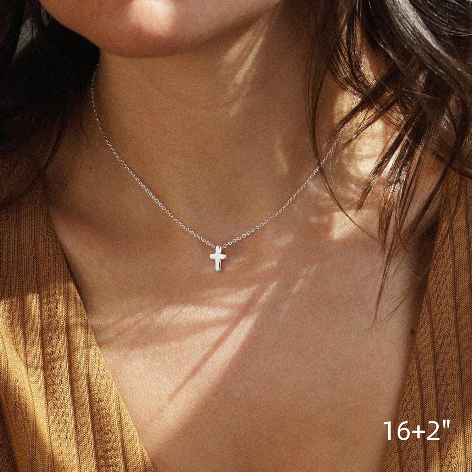 Elegant 14K Gold Plated Cross Necklace â€?Durable, Hypoallergenic & Timeless