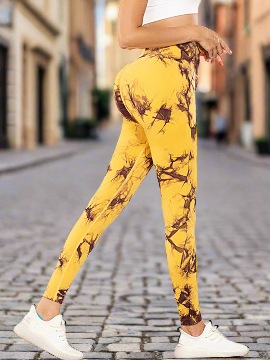 5-Pack Tie Dye Cut-Out Leggings