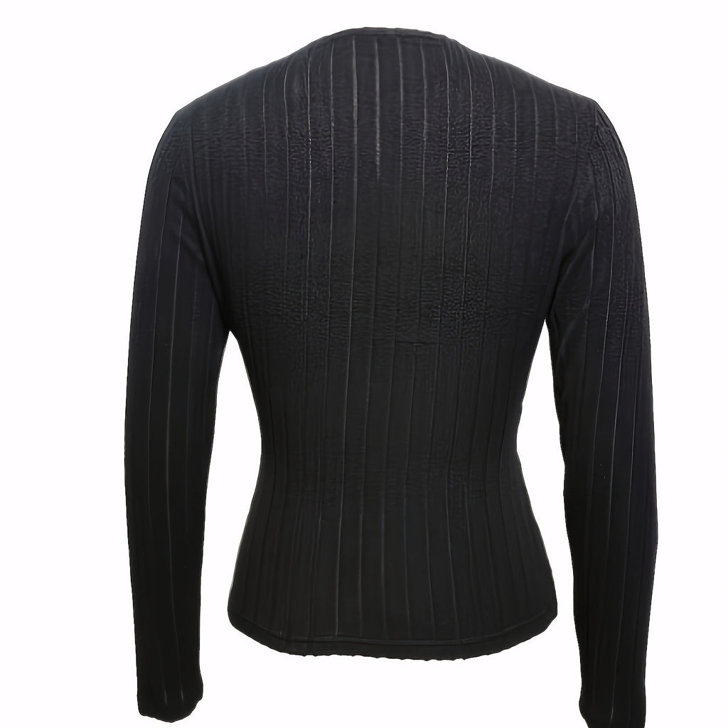 Women's Pleated V-Neck Top