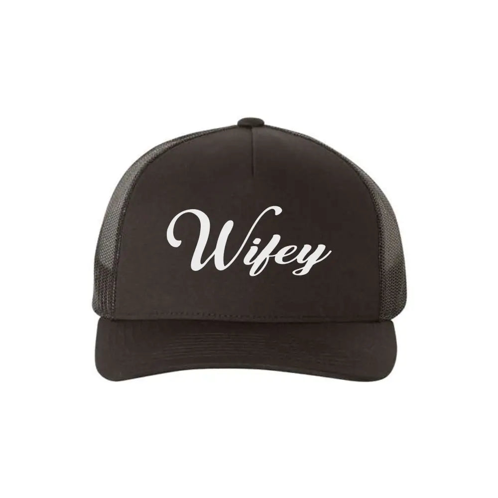 Embroidered Wifey Trucker Hat â€?Classic Mesh Cap for Wedding or Anniversary