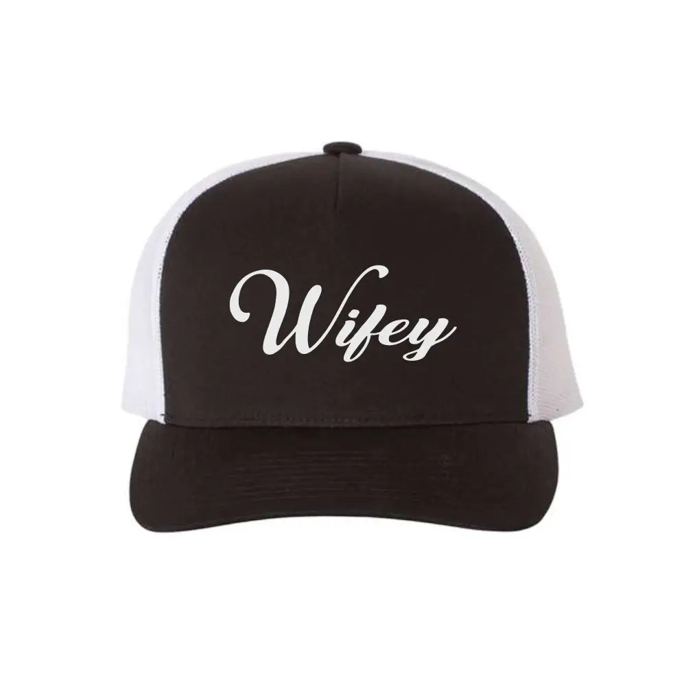 Embroidered Wifey Trucker Hat â€?Classic Mesh Cap for Wedding or Anniversary