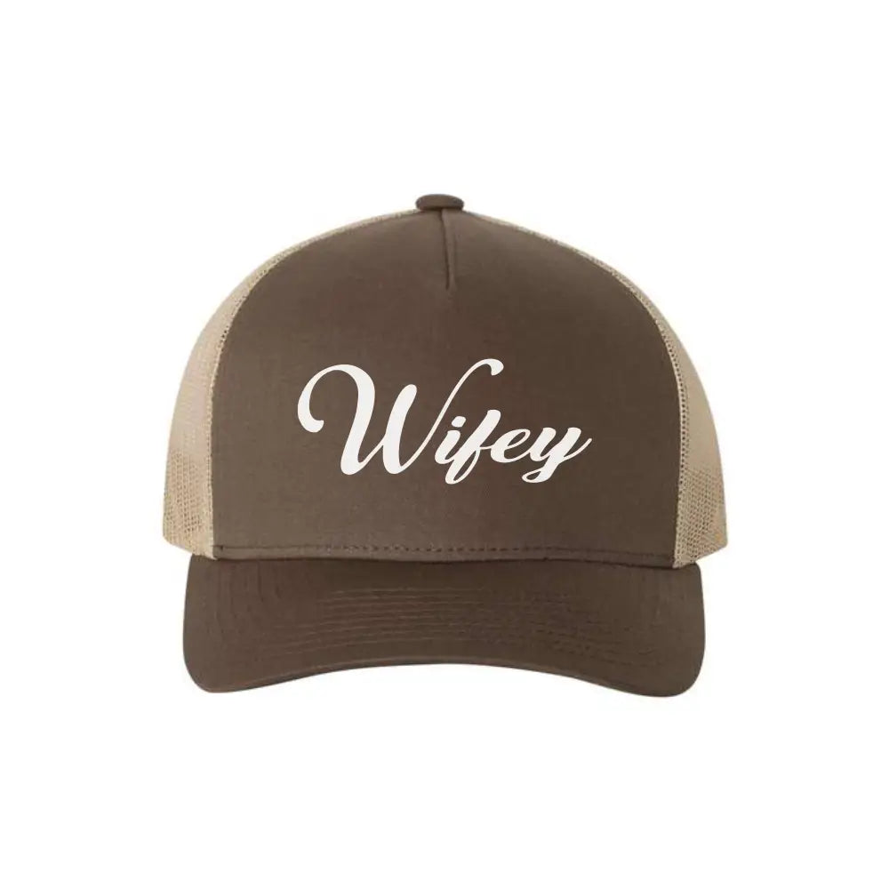 Embroidered Wifey Trucker Hat â€?Classic Mesh Cap for Wedding or Anniversary