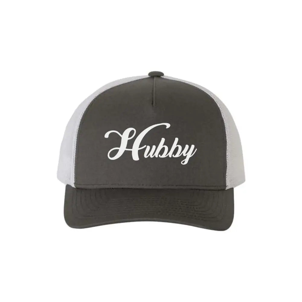 Embroidered Hubby Trucker Hat â€?Classic Mesh Cap for Wedding or Anniversary