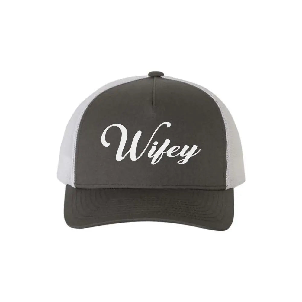 Embroidered Wifey Trucker Hat â€?Classic Mesh Cap for Wedding or Anniversary