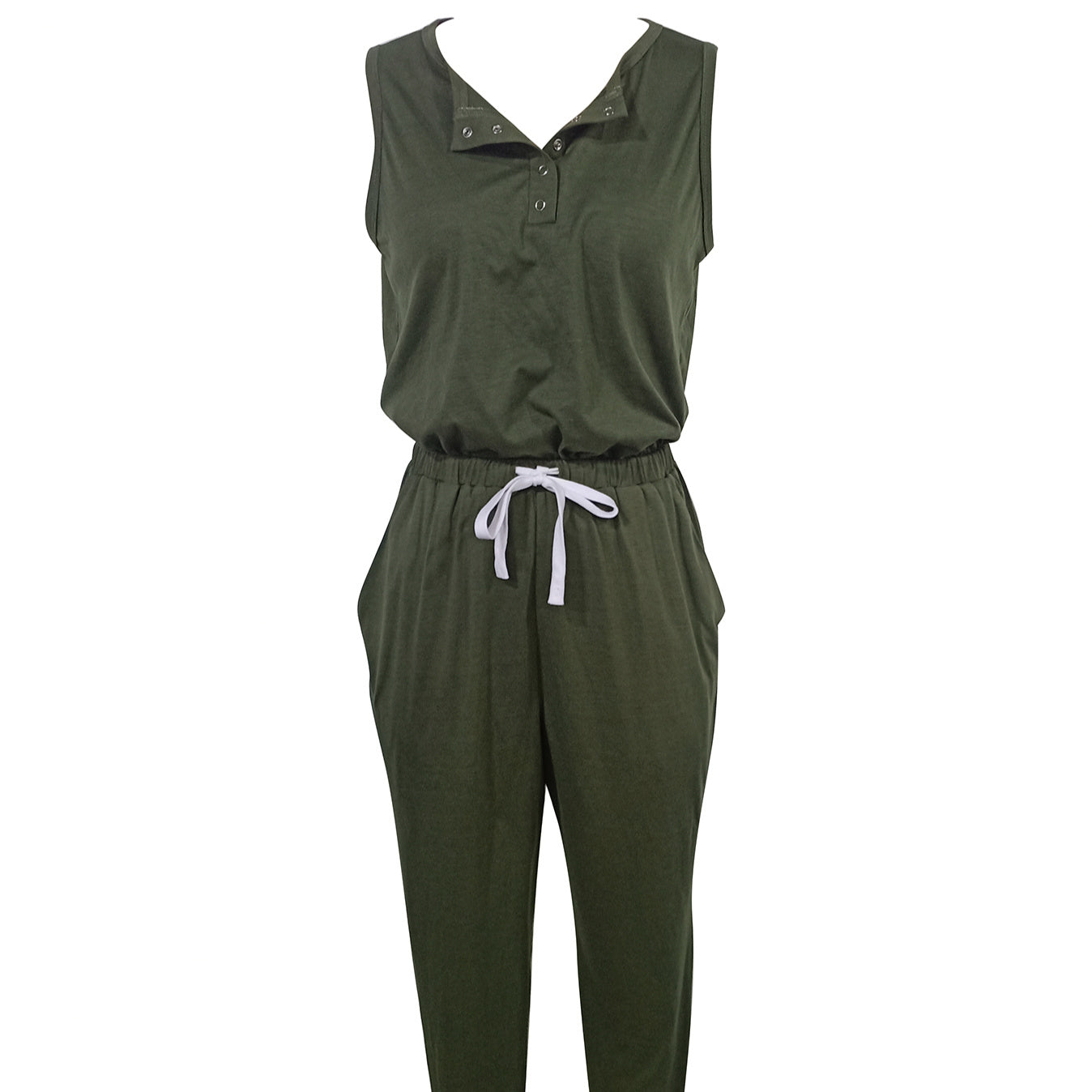 Women's Off‑Shoulder Button Top & Pocket Pants Set