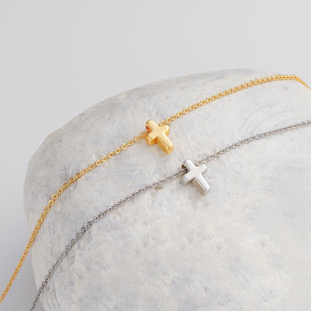 Elegant 14K Gold Plated Cross Necklace â€?Durable, Hypoallergenic & Timeless