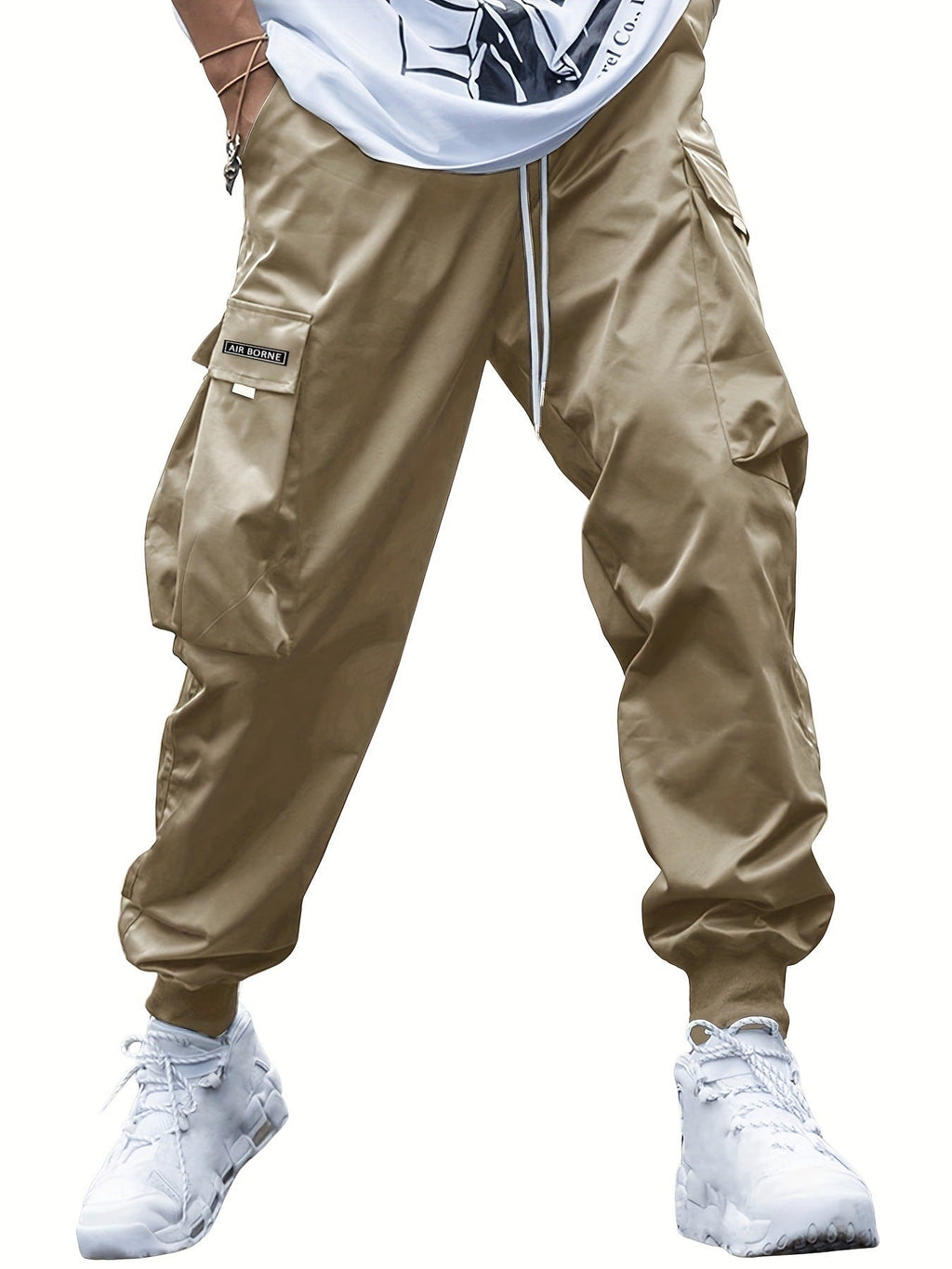 Men's Multi‑Pocket Drawstring Cargo Pants