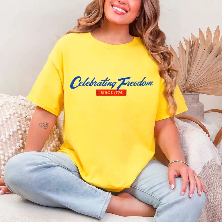 4th of July T-Shirt â€?Celebrating Freedom Since 1776 Patriotic Tee