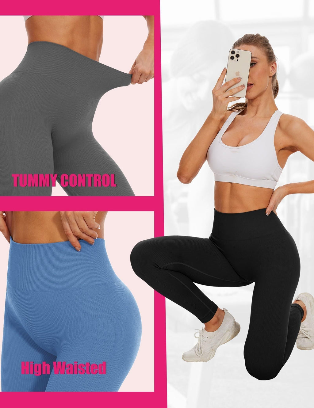 Leggings for Women - Cropped High-rise Seamless Plus size leggings