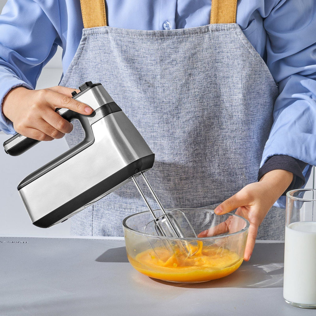 VEVOR Cordless Electric Hand Mixer, 250W, Continuously Variable Electric Handheld Mixer, with Turbo Boost Beaters Dough Hooks Storage Bag, Baking Supplies for Whipping Mixing Egg Cookie Cake Cream