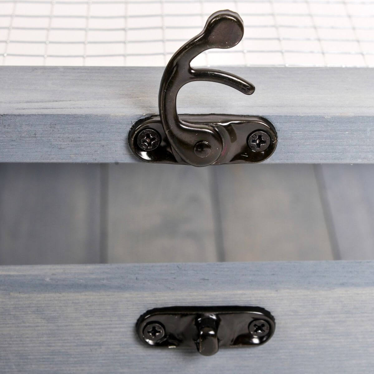 PawHut Wooden Tortoise House Indoor Turtle Habitat Enclosure Outdoor Reptile Cage Gray