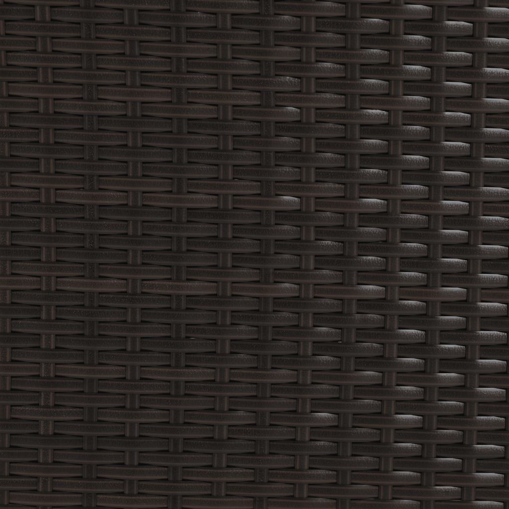 GO 4-Piece Garden Furniture, Patio Seating Set, PE Rattan Outdoor Sofa Set, Wood Table and Legs, Brown and Beige