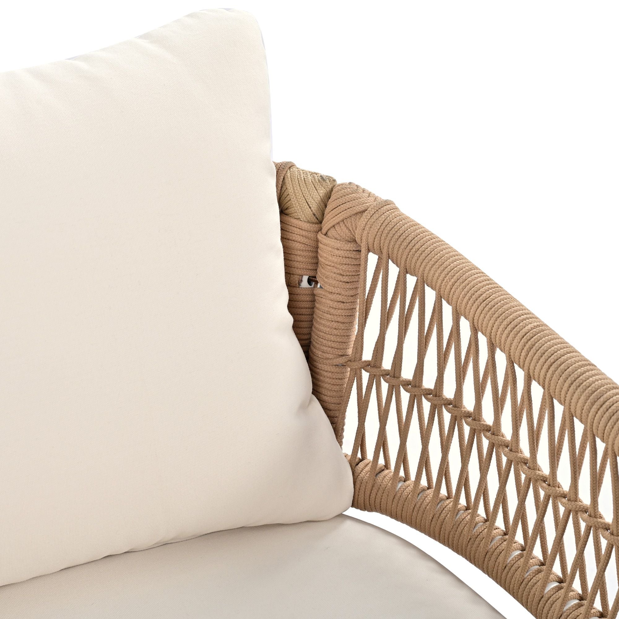 4-Piece Patio Furniture Set, Outdoor Furniture with Acacia Wood Table, Patio Conversation Set with Deep Seating & Thick Cushion for Backyard Porch Balcony