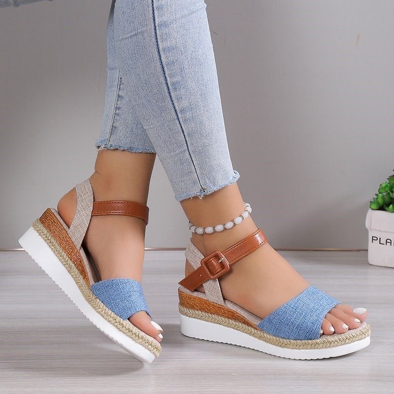 Summer Woman Sandals Shoes Fashion Wedge Walking Shoes Soft Women's Sandals Plus Size Comfortable Footwear Female Women Heels