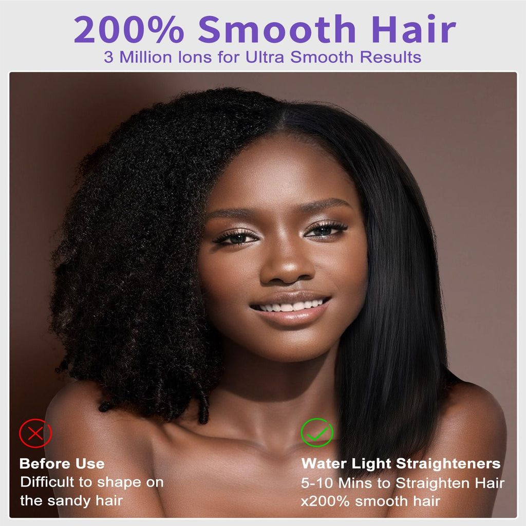 Steam Straighteners for Hair, Professional Salon Titanium Vapor Straightening Irons, High-end Salon Water Light Steam Flat Iron | 24 Hour Anti-frizz | Make Hair Smooth and Adds Shine