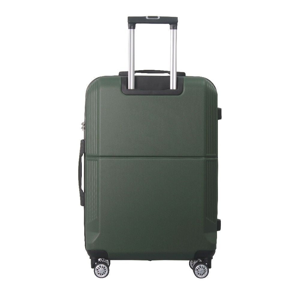 Green 3-Piece Premium ABS Luggage Set-20", 24", and 28" Suitcases with Multi-Position Handle, Silent Spinner Wheels, and TSA-Approved Lock-Durable, Stylish, and Spacious Travel Gear