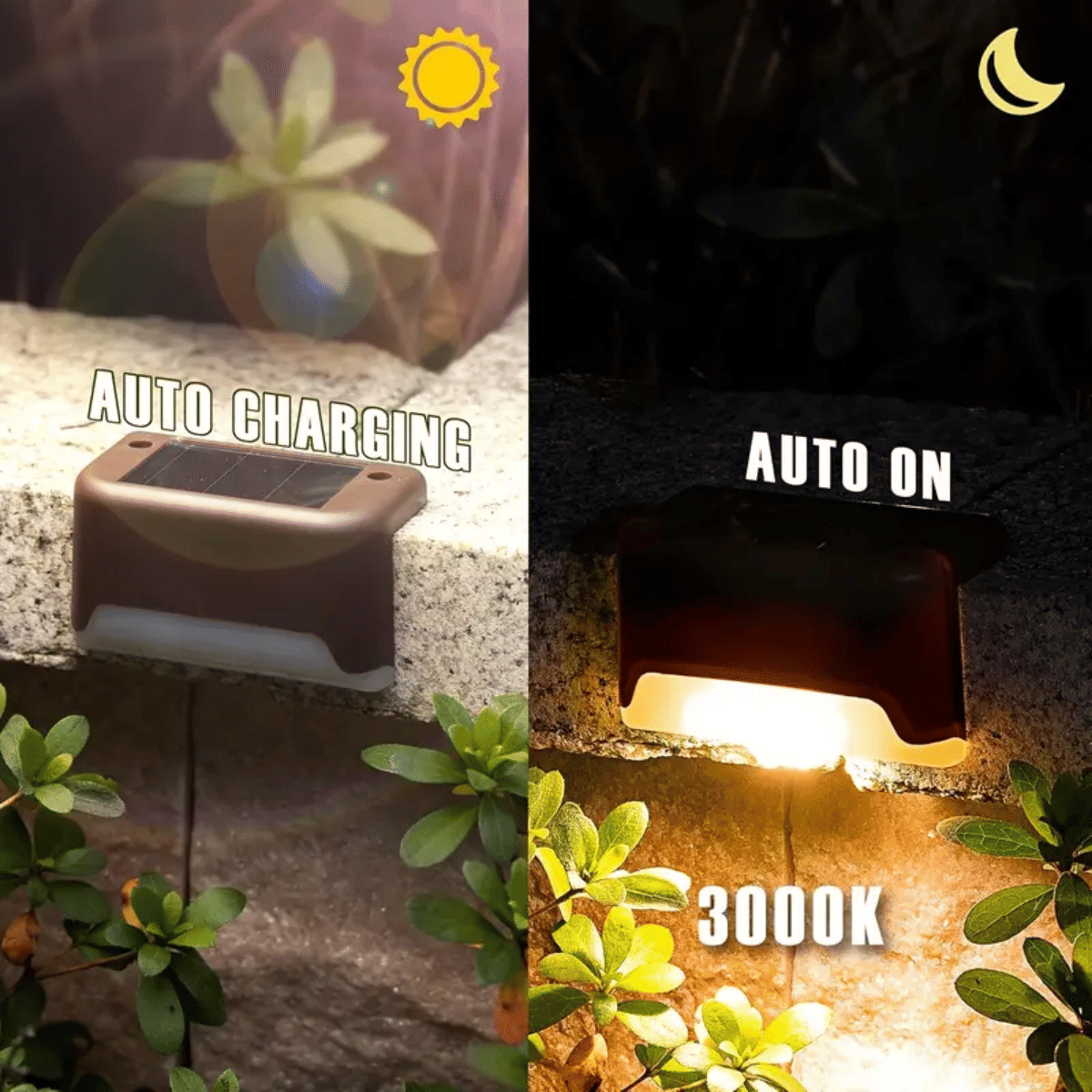 Solar Deck Lights Outdoor 16 Pack, Solar Step Lights Waterproof Led Solar lights for Outdoor Stairs, Step , Fence, Yard, Patio, and Pathway(Warm White)