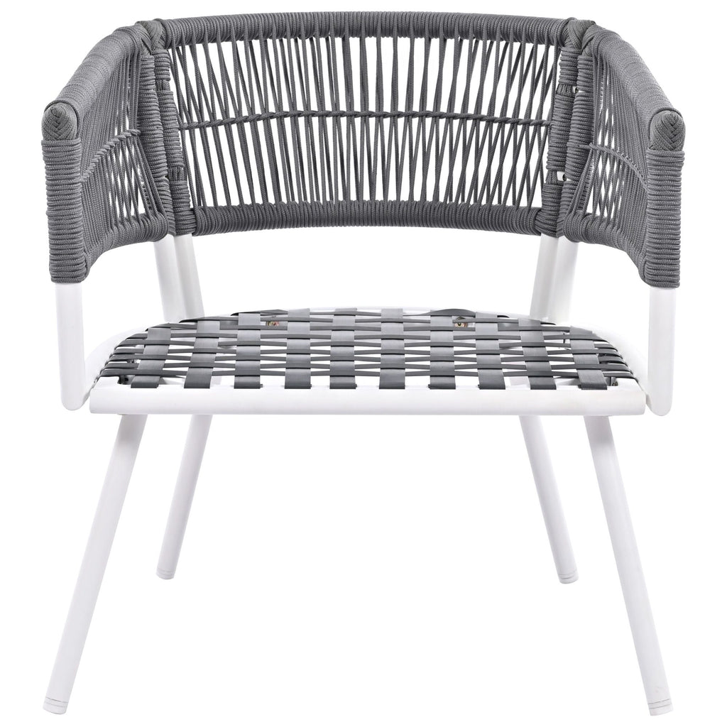 4-Piece Patio Furniture Set, Outdoor Furniture with Acacia Wood Table, Patio Conversation Set with Deep Seating & Thick Cushion for Backyard Porch Balcony