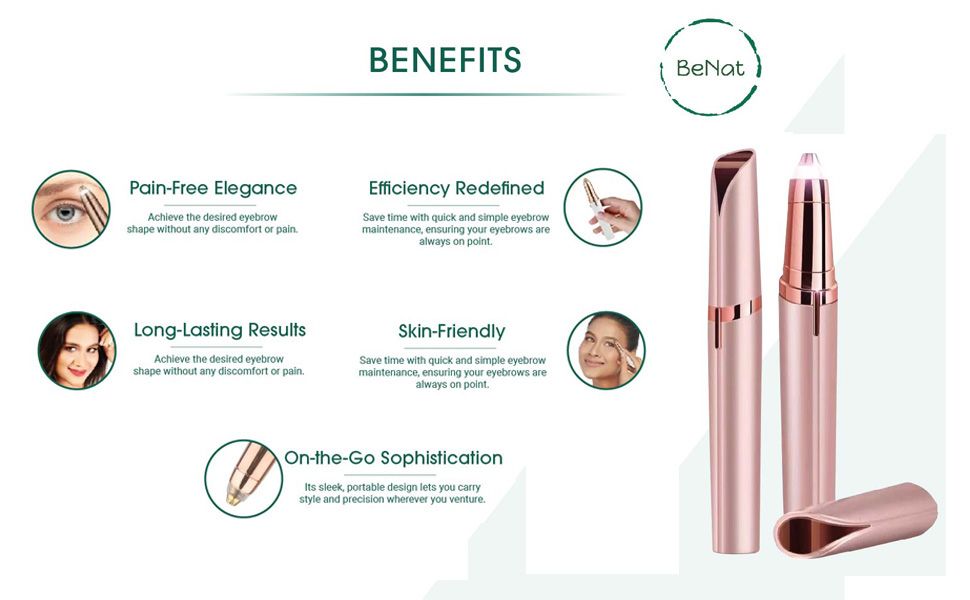 Rechargeable Facial + Eyebrow Hair Removers Set -2 Pack