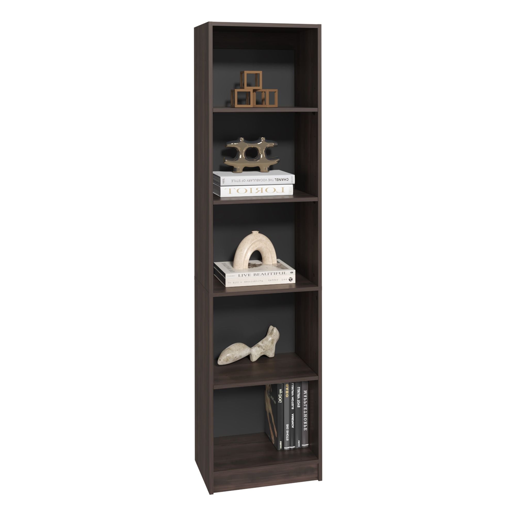 Vinton XS Bookcase Compact Bookshelf with Multiple Shelves