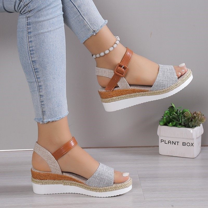 Summer Woman Sandals Shoes Fashion Wedge Walking Shoes Soft Women's Sandals Plus Size Comfortable Footwear Female Women Heels