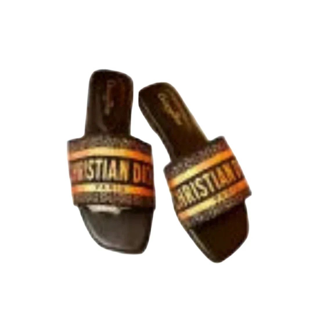 FASHION EMBROIDERED SLIDE SANDALS