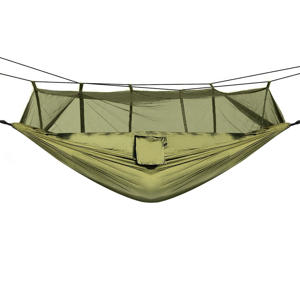 2 Persons Hammock 600LBS Max Load with Mosquito Net Outdoor Hiking Camping Hommock Portable Nylon Swing Hanging Bed