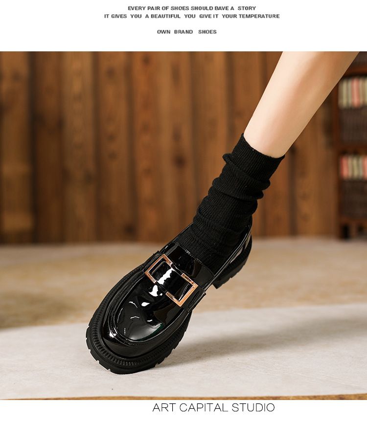 Women's loafers; retro British shoes; women's casual shoes