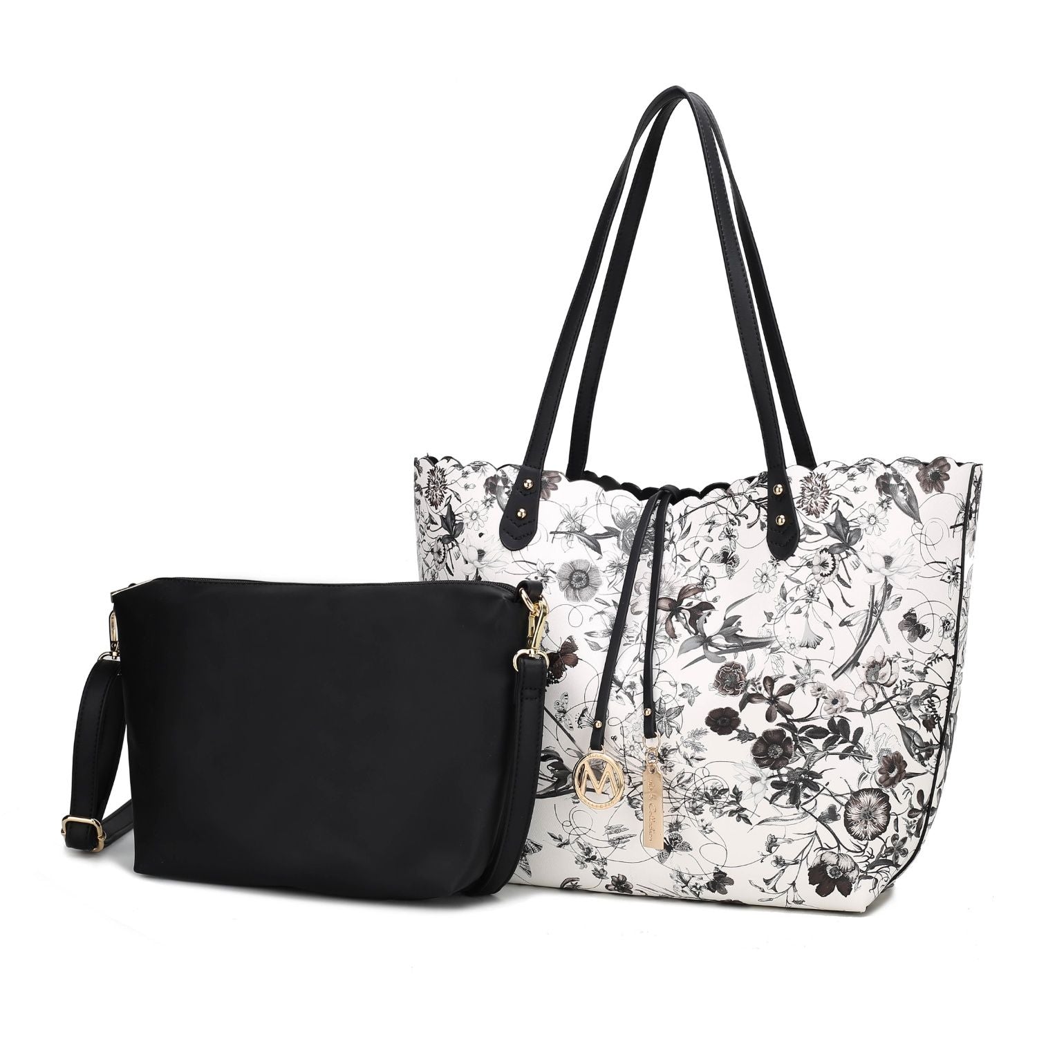 MKF Collection Danielle Reversible Shopper Tote Bag Crossbody Pouch by Mia K