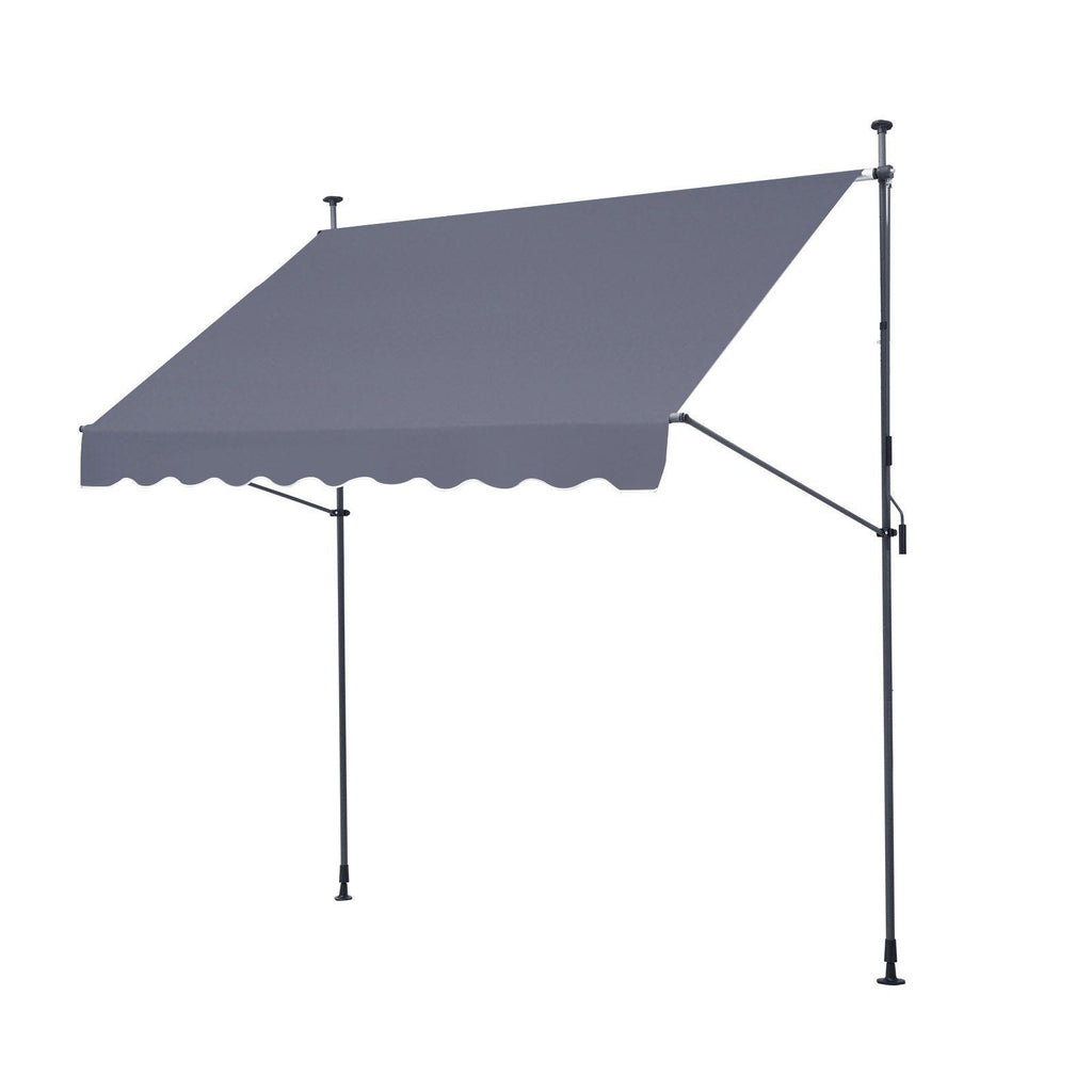 VEVOR 98x47" Patio Awning Retractable Awning Sunshade Shelter with Crank Handle