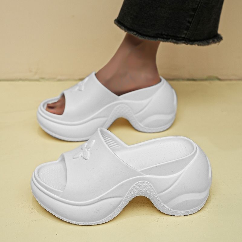 Summer new comfortable flat platform women's slippers platform platform sandals outdoor flip-flops