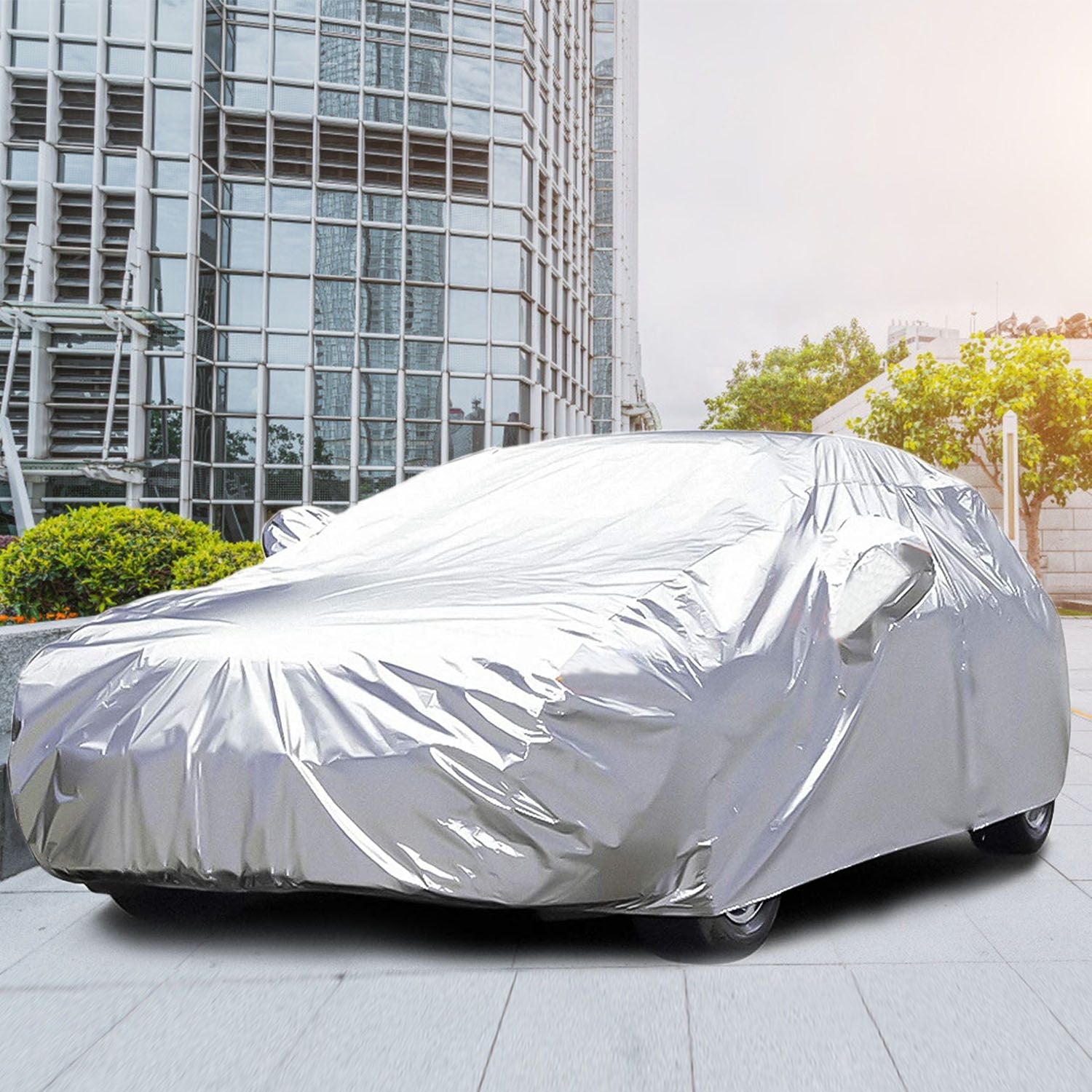 189x69x47in Full Car Cover All Weather UV Protection Automotive Cover 170T Outdoor Universal Full Cover For Sedans Up To 185in