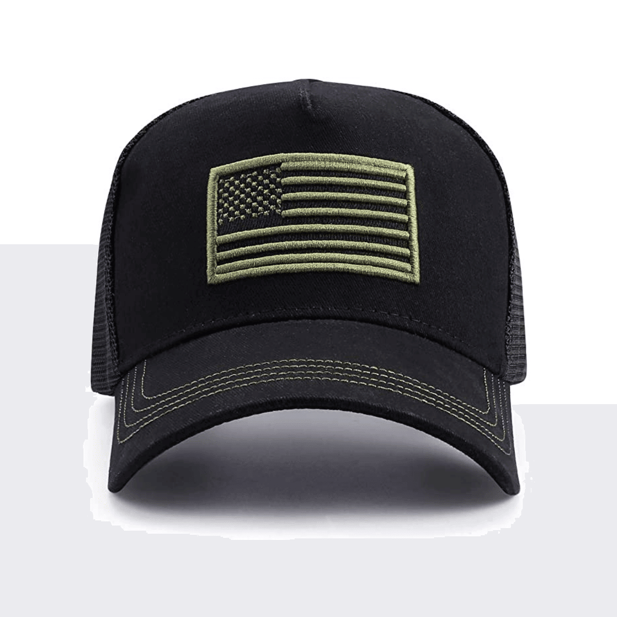 American Flag Trucker Hat with Adjustable Strap
