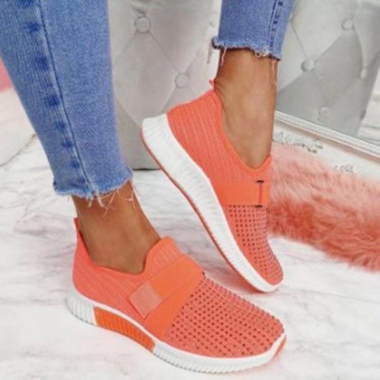 Platform Sneaker For Women, Slip-on Shoes With Orthopedic Sole Walking Shoes