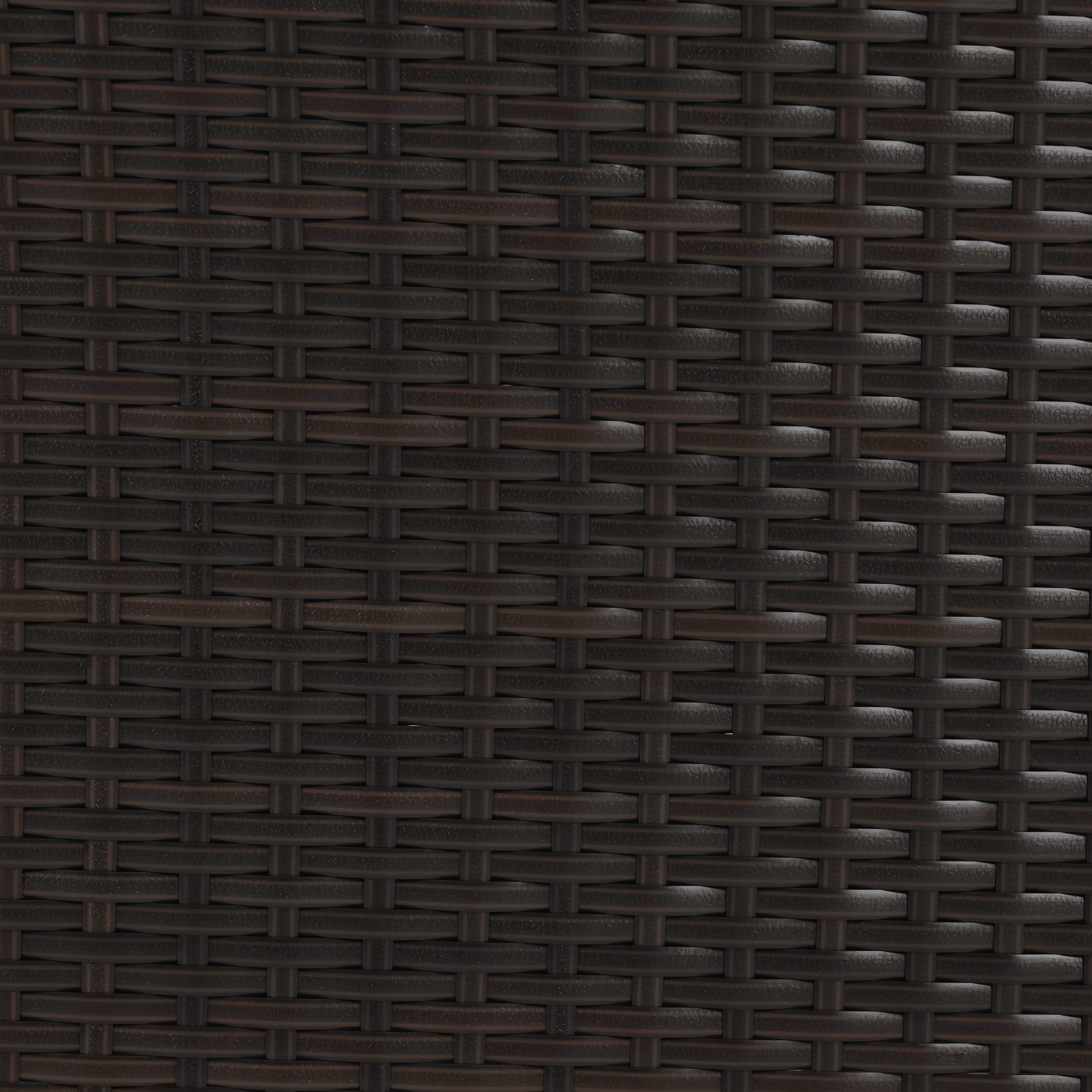 GO 4-Piece Garden Furniture, Patio Seating Set, PE Rattan Outdoor Sofa Set, Wood Table and Legs, Brown and Beige