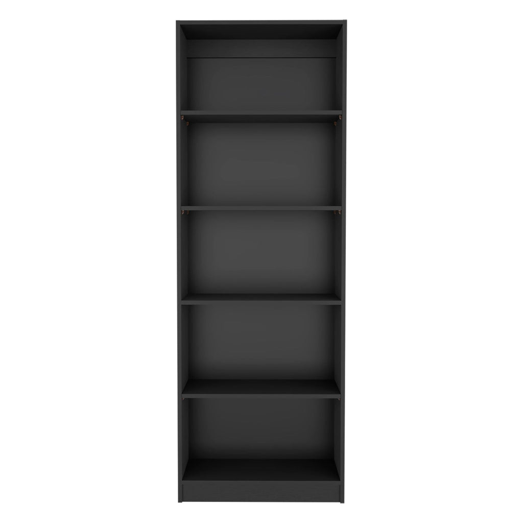 Home 4 Shelves Bookcase with Multi-Tiered Storage -Black -Office