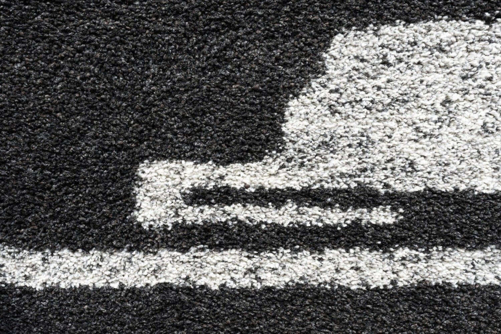 Granada Fable Black, Charcoal, Chocolate, Gray, Ivory and White Polypropylene Area Rug